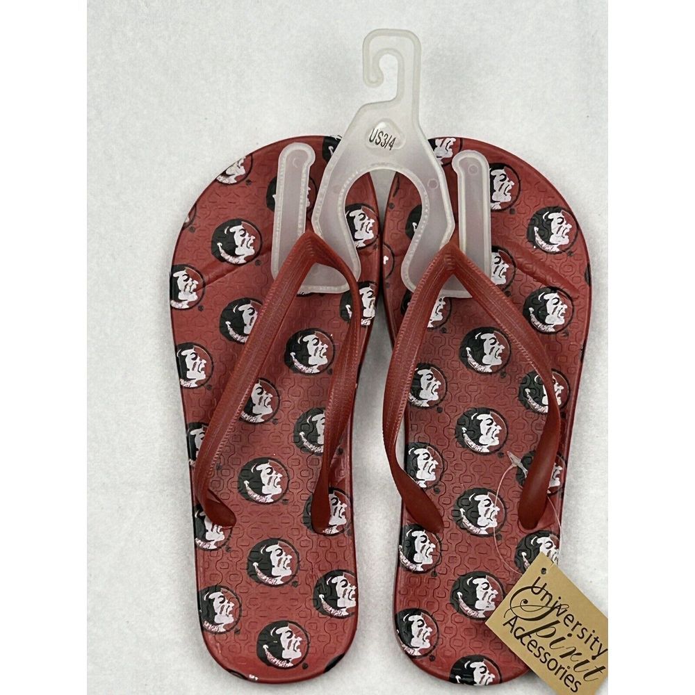 NCAA Florida State Seminoles Flip Flop Sandals Size 3/4